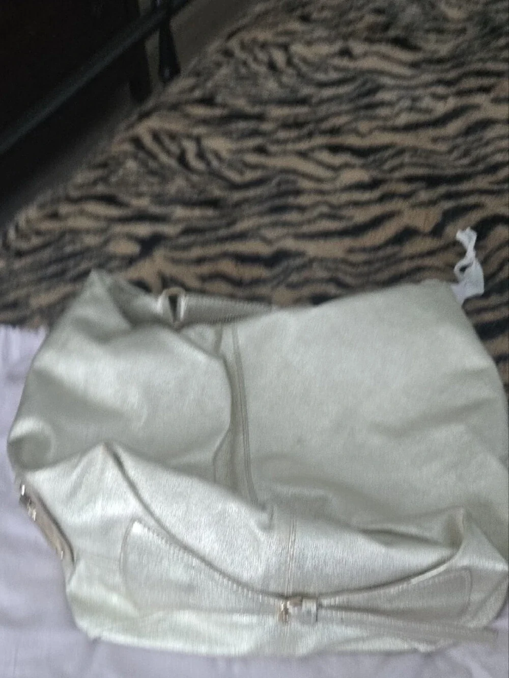 Authentic Jimmy Choo Metallic Gold Leather Hobo Bag